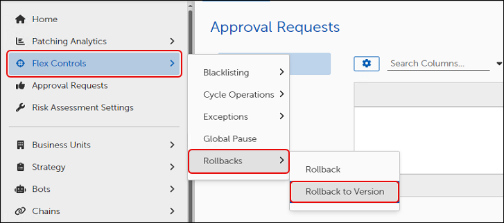 OSP-Ent-FlexControl-RollbacksVersions-Nav.png